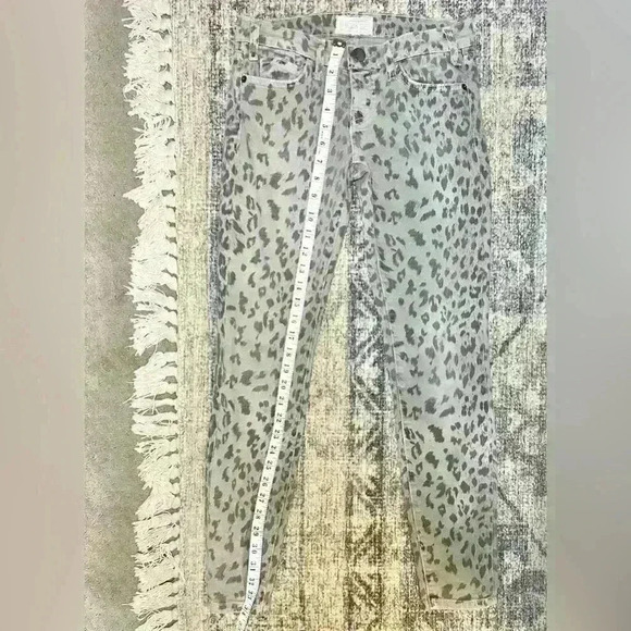 Current/Elliott Jeans Women’s Animal Print Stiletto Denim Jean Size 23 - Picture 8 of 11